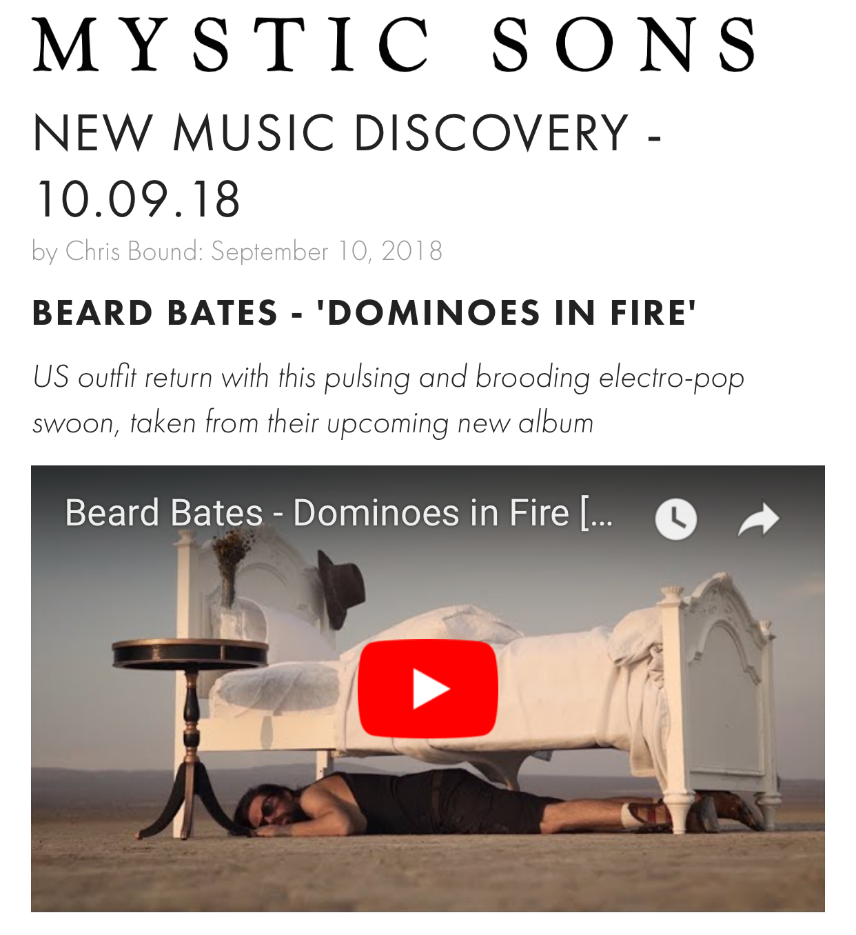 beard bates mystic sons dominoes in fire