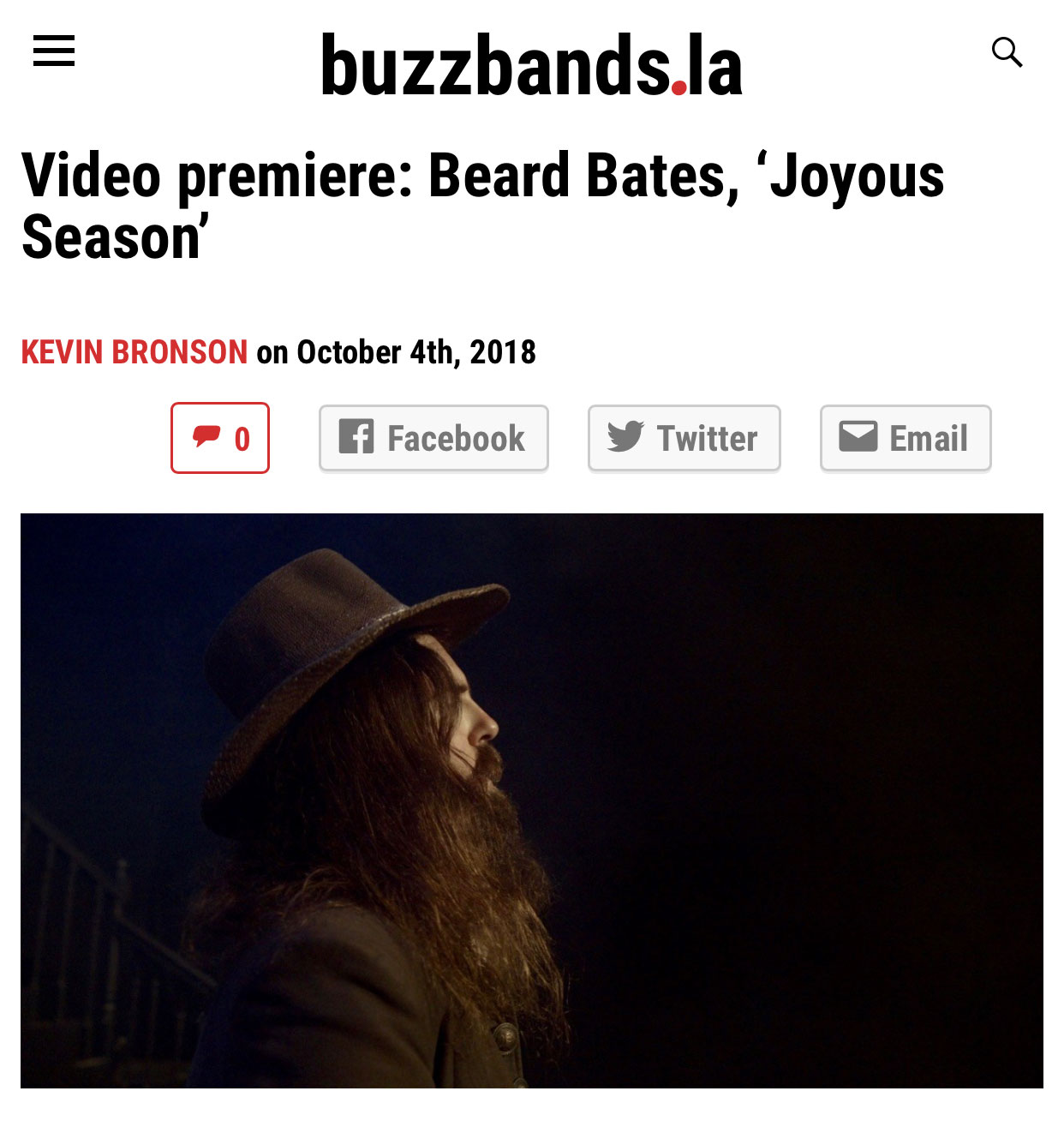 Beard Bates - Buzzbands LA - Joyous Season video premiere