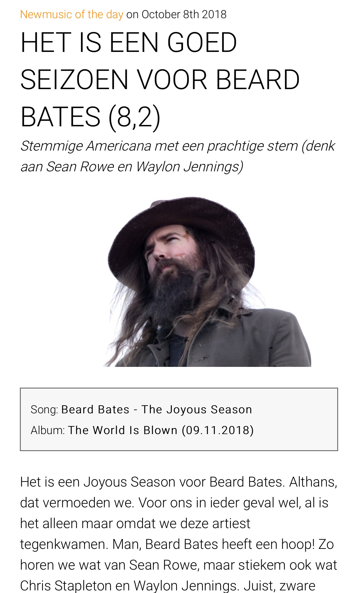 Beard Bates - Gobsmag - Joyous Season Feature
